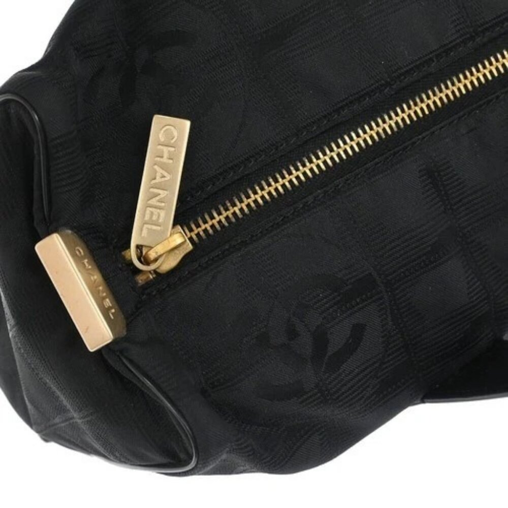 Chanel Black Jacquard Nylon Travel Line Handbag - Picture 7 of 10